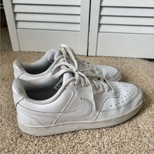 Nike White Low-Top Leather Sneakers